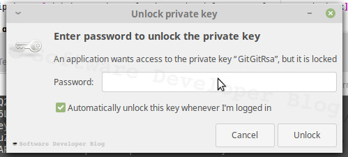 Screenshot of Seahorse window to unlock private key